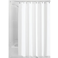 iDesign 96 in. H X 72 in. W White Shower Curtain Liner Polyester