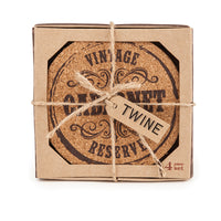 TWINE Grapevine 4.5 in. H X 4 in. W X 4.5 in. L Cork Coaster Set