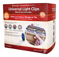 Simple Living Smart Light Universal Light Clips White Polypropylene 300 count (Pack of 12)