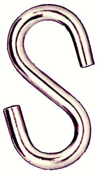 Hindley 44542 1-3/4" Stainless Steel Heavy Open Style S Hooks (Pack of 20)