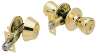 Ultra Hardware 83963 Polished Brass Single Cylinder Deadbolt & Entry Lockset