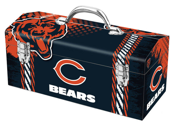 Sainty International Windco Steel Chicago Bears Art Deco Tool Box 16.25 L x  7.75 H x 7.1 W in.