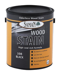 Saman Solid Black Water-Based Wood Stain 1 gal (Pack of 2).