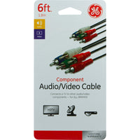 GE 6 ft. L Audio-Video Cable 3.5 mm