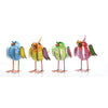 Alpine  Metal  Assorted  10.62 in. Bird  Statue (Pack of 4)