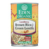 Eden Foods Brown Rice & Green Lentils - Case of 12 - 15 OZ