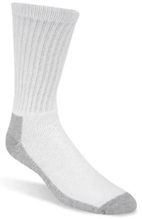 Work Socks, White & Gray, Men's Medium, 3-Pk.