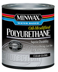 Minwax 23015 1/2 Pint Gloss Minwax Water Based Polyurethane (Pack of 4)