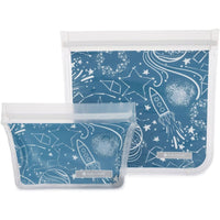 Full Circle Blue/White Reusable Lunch Bags 1 pk