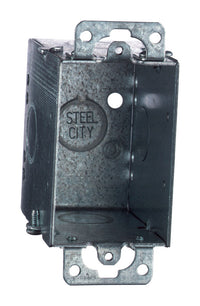 Steel City 12.5 cu in Rectangle Galvanized Steel 1 gang Switch Box Silver