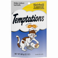 Temptations Cat Treats, Hairball Control, 2.1-oz.