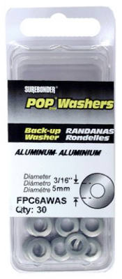 Back-Up Plate for 3/16-In. Diameter Rivet, Aluminum, 30-Pk. (Pack of 5)