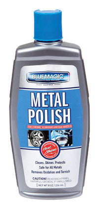 Blue Magic Non-Abrasive Liquid Metal Polish 8 fl. oz. for Removing Oxidation and Tarnish