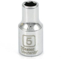 Metric Shallow Socket, 6-Point, 1/4-In. Drive, 5mm