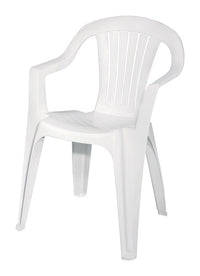 Adams  1  White  Polypropylene  Stackable  Chair  White