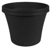 Bloem Terra Black Plastic UV-Resistant Tapered Planter 8.5 H x 10 Dia. in.