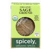 Spicely Organics - Organic Sage - Ground - Case of 6 - 0.3 oz.