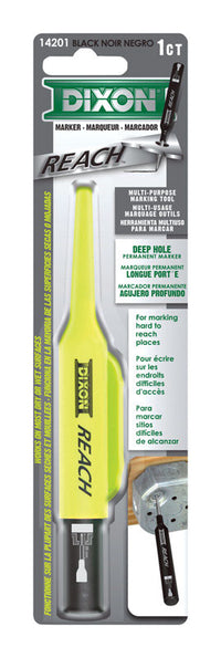 Dixon  Reach  Black  Fine Tip  Permanent Marker  1 pk