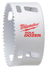 Milwaukee  Hole Dozer  4 in. Dia. x 2.6 in. L Bi-Metal  Hole Saw  1/4 in. 1 pc.