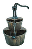 Alpine Corporation Tiz194bz 16 X 18 X 27 Two Tier Barrel & Pump Bronze Fountain