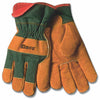 Kinco  Men's  Indoor/Outdoor  Cowhide Leather  Cowhide  Work Gloves  Brown/Green  M  1 pair