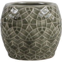 Trendspot Ceramic Crackle Gray 3.5 in. H Mediterranean Candle Holder (Pack of 12)