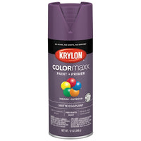 COLORmaxx Spray Paint, Eggplant, Matte, 12-oz.