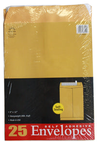 Norcom 68510-6 9 X 12 28# Kraft Envelopes (Pack of 6)