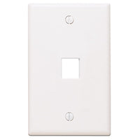 Leviton White 1 gang Thermoplastic Datacom Wall Plate 1 pk