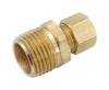 Anderson Metals 1/2 in.   Compression  T X 1/2 in.   D Male  Brass Connector