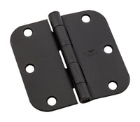 National Hardware 3-1/2 in. L Black Door Hinge (Pack of 5)