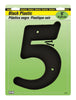 Hy-Ko 6 in. Black Plastic Number 5 Mounting Screws 1 pc. (Pack of 5)