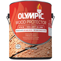 Olympic Solid Tintable Semi-Gloss Base 2 Base 2 Acrylic Latex Deck, Fence and Siding Stain 1 gal. (Pack of 4)