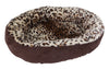 Petmate Aspen Pet Brown Faux Micro Suede Animal Print Pet Bed 5 in. H X 18 in. W X 18 in. L