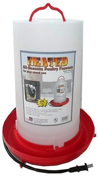 Farm Innovators HPF-100 3 Gallon Plastic Heated Poultry Fountain