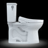 TOTO® Drake® Transitional WASHLET®+ Two-Piece Elongated 1.28 GPF Universal Height TORNADO FLUSH® Toilet with S500e Bidet Seat, Cotton White - MW7863046CEFG.10#01