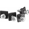 Bell Black/White Metal/Stainless Steel License Plate Fasteners