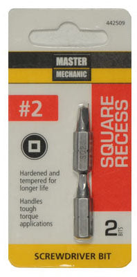 #2 Square Recessed Bit Tip, 1-In. 2-Pack (Pack of 6)