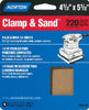 Norton Clamp & Sand 5-1/2 in. L X 4-1/2 in. W 60 Grit Aluminum Oxide 1/4 Sheet Sandpaper 6 pk