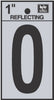 Hy-Ko Rv-15/O 1.25 Black Reflective Letter O Sign (Pack of 10)