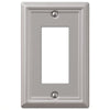 Amerelle Chelsea Brushed Nickel Gray 1 gang Stamped Steel Rocker Wall Plate 1 pk