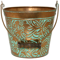 Robert Allen 7 in.   H X 8 in.   W Metal Planter Copper