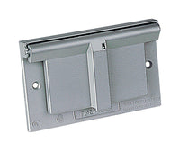 Red Dot Rectangle Zinc 1 gang Weather Proof Receptacle Box Cover For 1 GFCI Receptacle