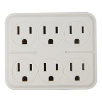 Outlet Tap, 6-Outlets, White