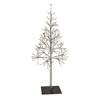 Light Burst Tree Silver, LED, Pure White, Twinkle, 42-In.