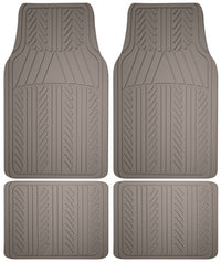 Auto Floor Mats, Gray Rubber, 4-Pc.