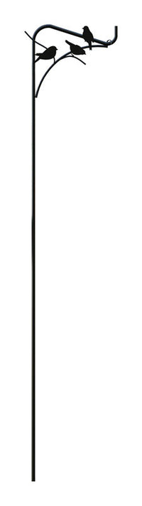 Panacea Black Steel 84 in.   H Bird Design Plant Hook