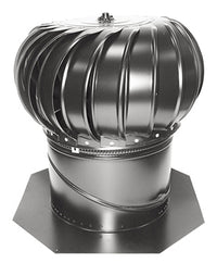 Turbine Ventilator, Black Aluminum , 14-In.