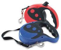 Dog Leash, Retractable, Up to 65-Lbs., Red or Blue, 16-Ft.