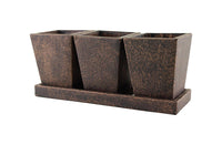 Syndicate Home & Garden Urban Earth Cement Garden Planter Brown (Pack of 2)